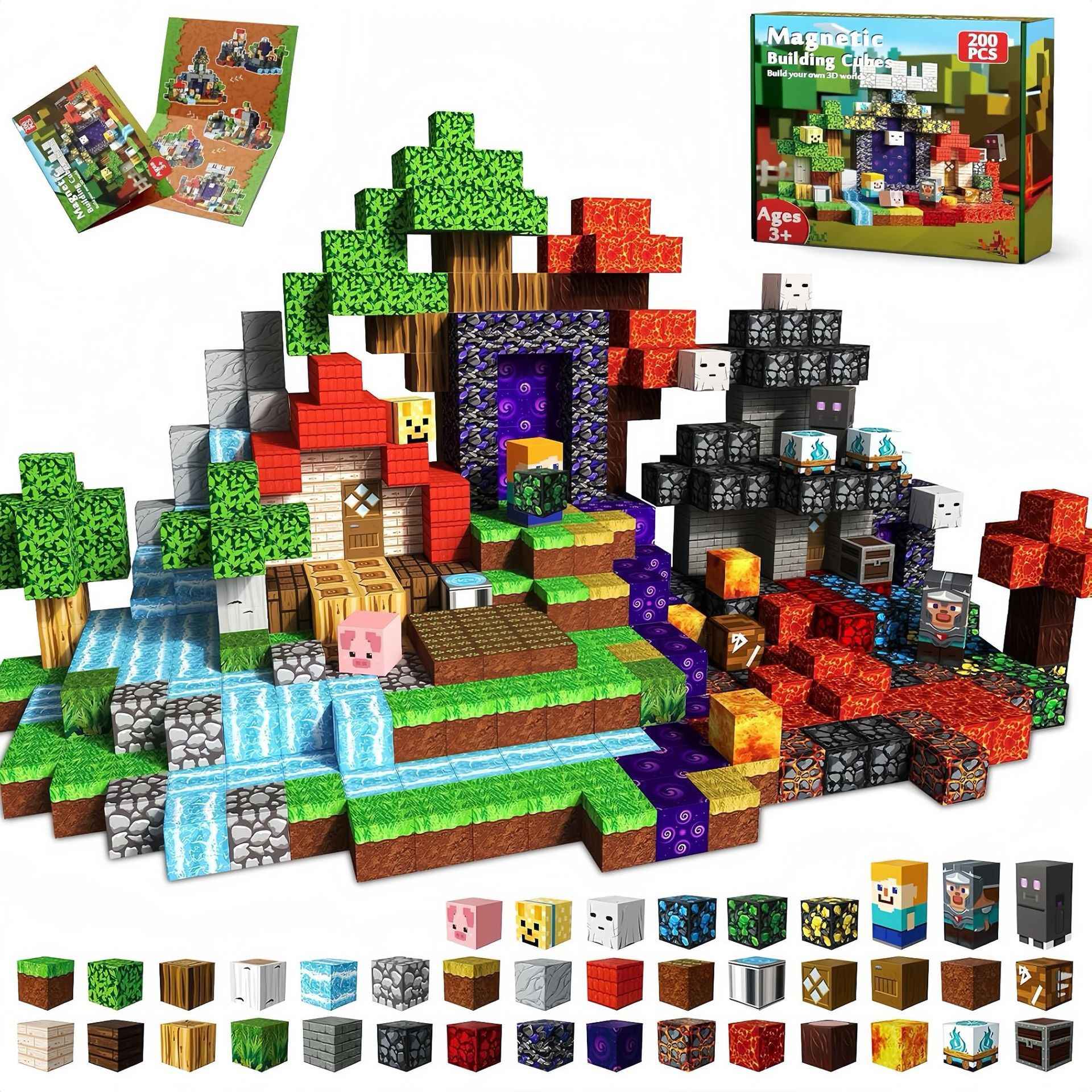 Blocos de construção magnéticos MINECRAFT
