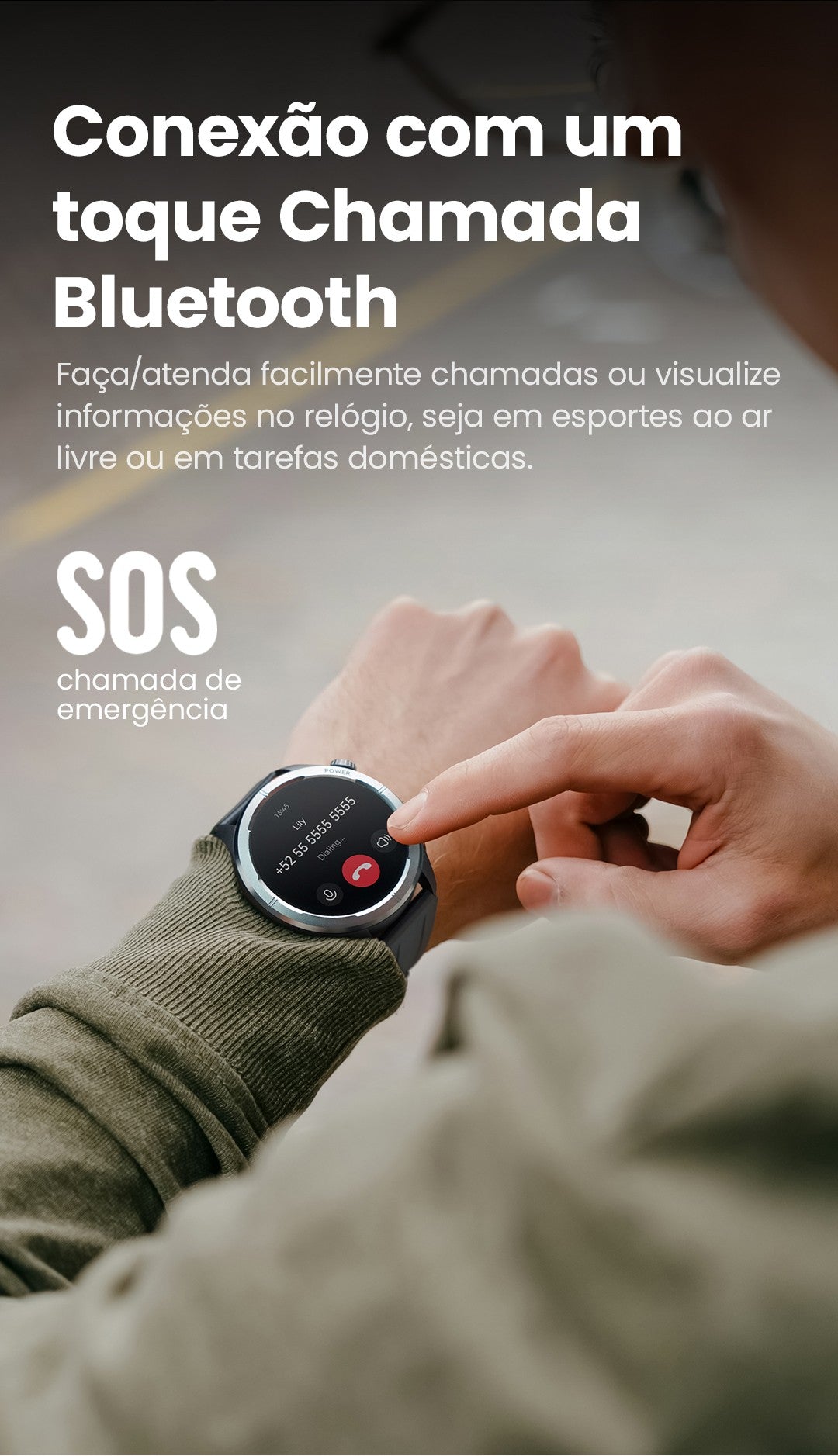 HAYLOU Solar Neo Smartwatches 1,53" Display HD 24H Monitoramento