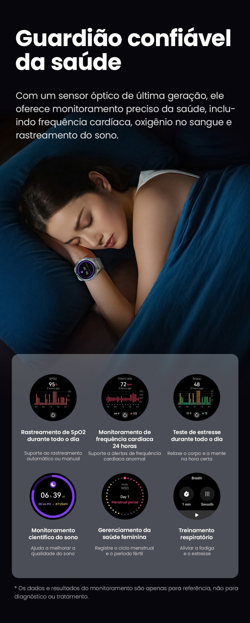 HAYLOU Solar Neo Smartwatches 1,53" Display HD 24H Monitoramento
