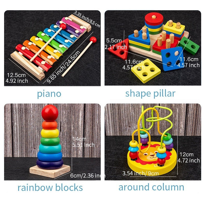 Kit Brinquedos montessori de madeira Instrumentos