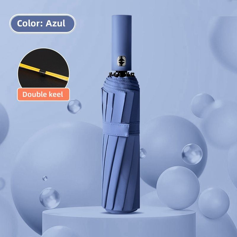 24 Ossos Guarda Chuva Automático Dobrável Proteção UV UP50+