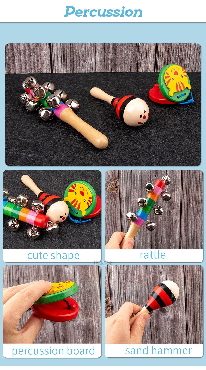 Kit Brinquedos montessori de madeira Instrumentos