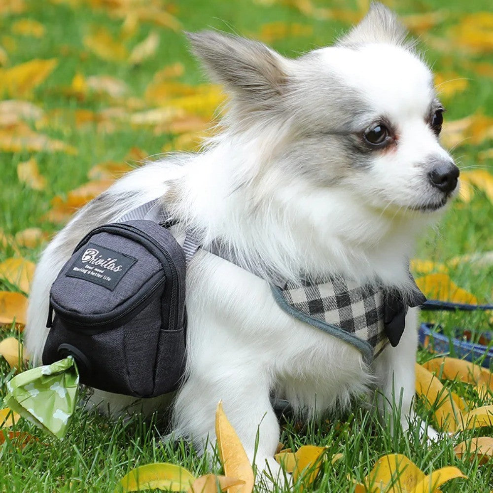 Bolsa de petiscos com porta sacos pet