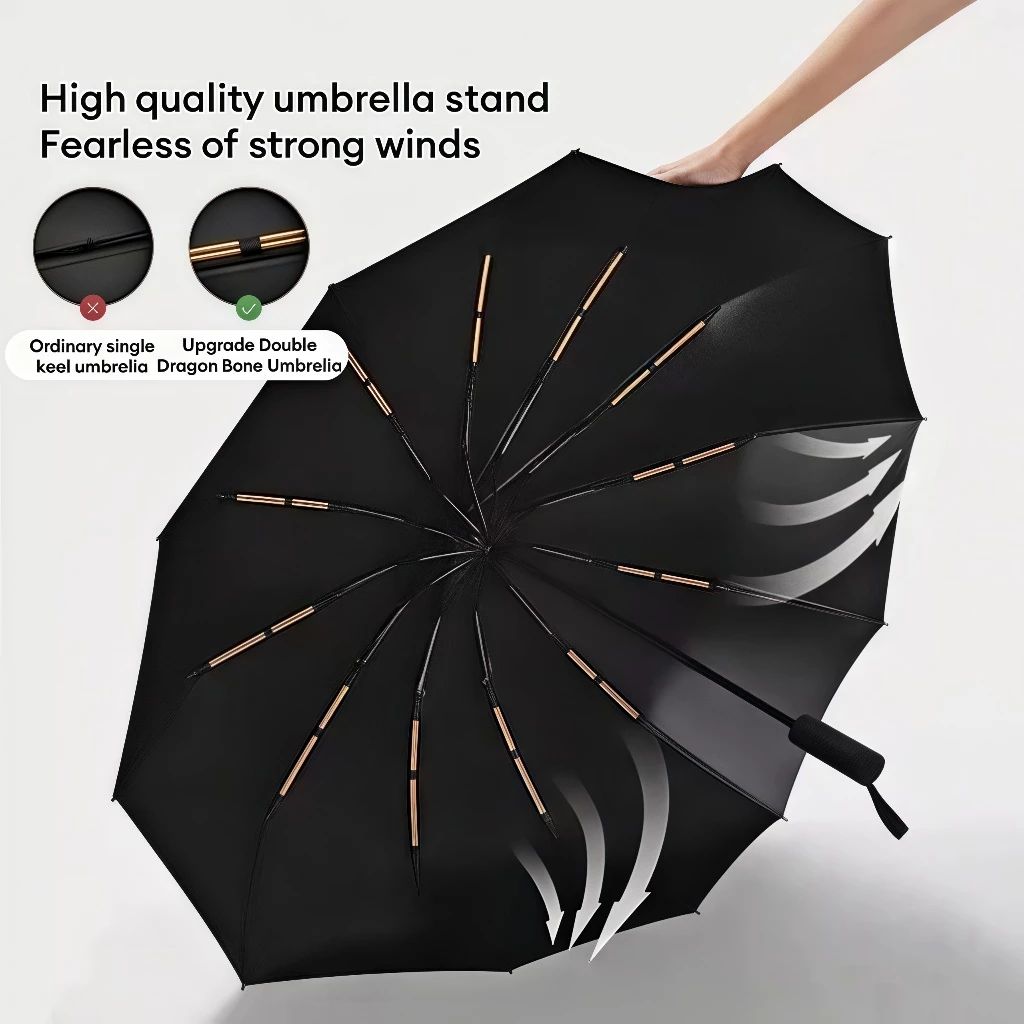 24 Ossos Guarda Chuva Automático Dobrável Proteção UV UP50+