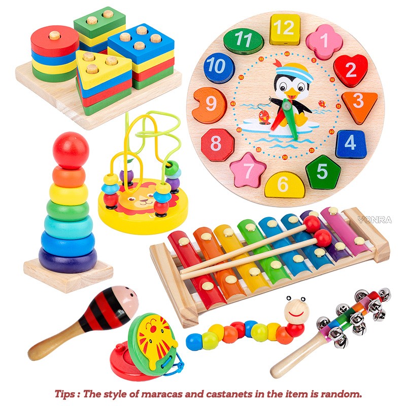 Kit Brinquedos montessori de madeira Instrumentos