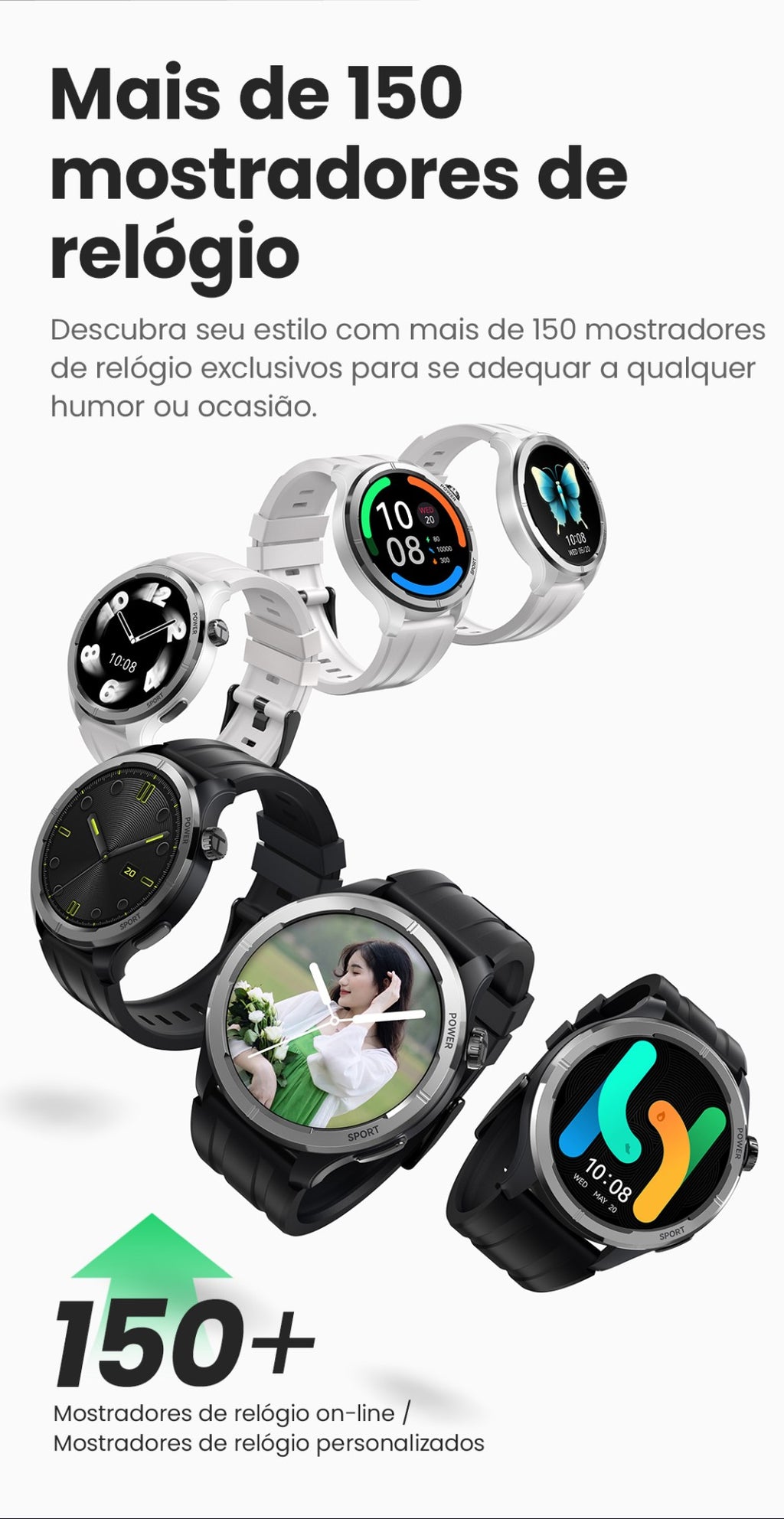 HAYLOU Solar Neo Smartwatches 1,53" Display HD 24H Monitoramento