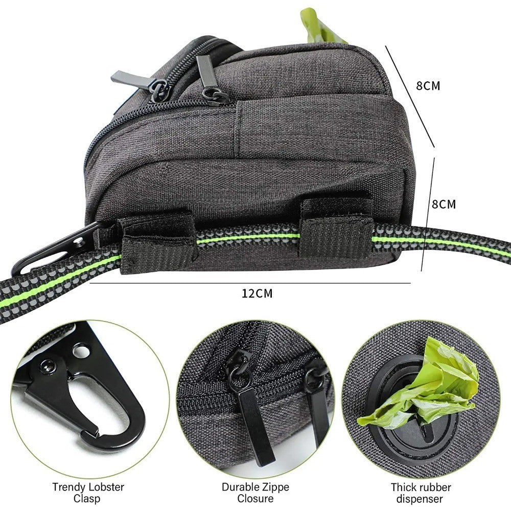 Bolsa de petiscos com porta sacos pet
