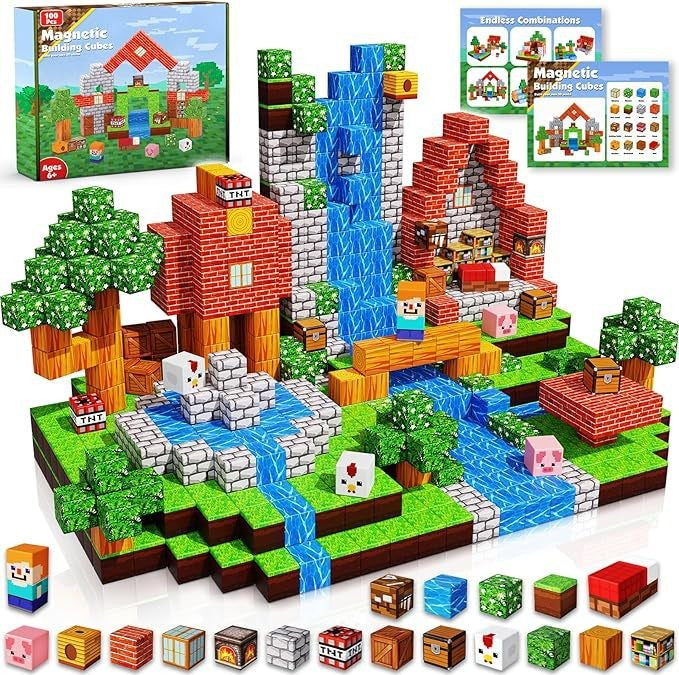 Blocos de construção magnéticos MINECRAFT