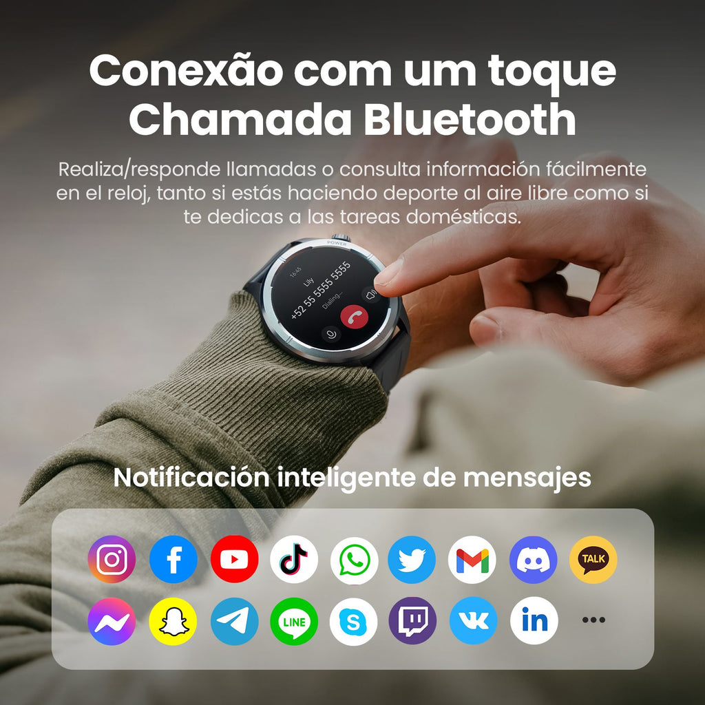 HAYLOU Solar Neo Smartwatches 1,53" Display HD 24H Monitoramento